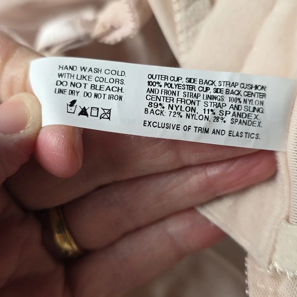 NWT Bali Minimizer Bra Women's‎ Satiny Cream Floral Underwire Adjustable Sz 40D